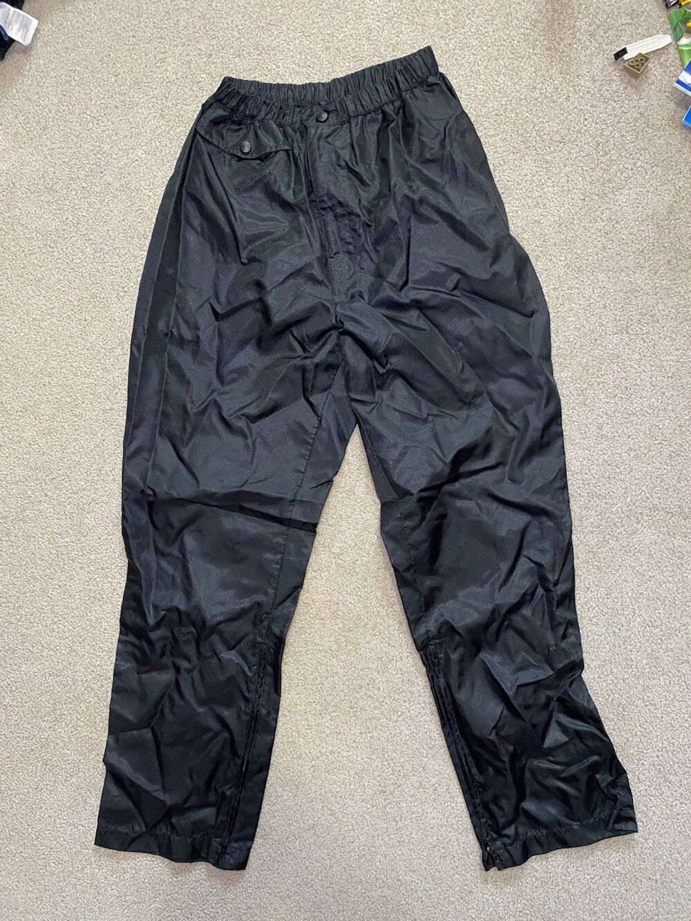 Vintage Sun Mountain Cirrus Rain Pants Black Ladies Size M Golf Waterproof Nylon